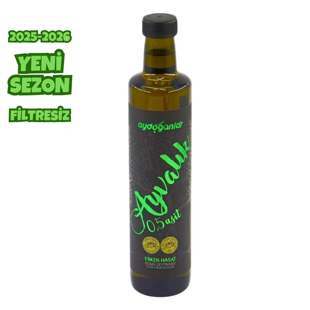 Mut-Ayvalık Cinsi Erken Hasat Zeytinyağı Dorica Cam 500 Ml