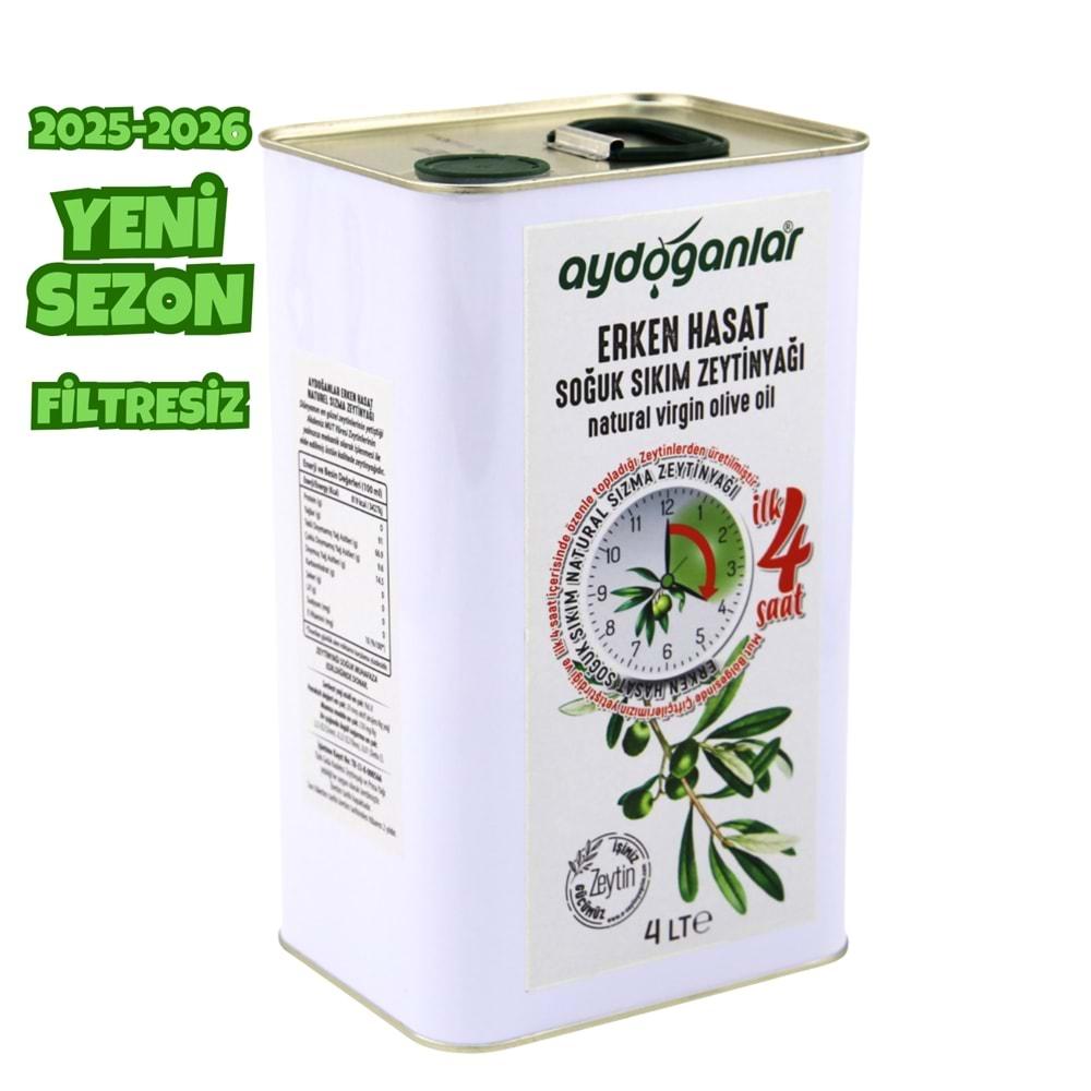 İlk Dört Saat Erken Hasat Soğuk Sıkım Zeytinyağı 4 Lt