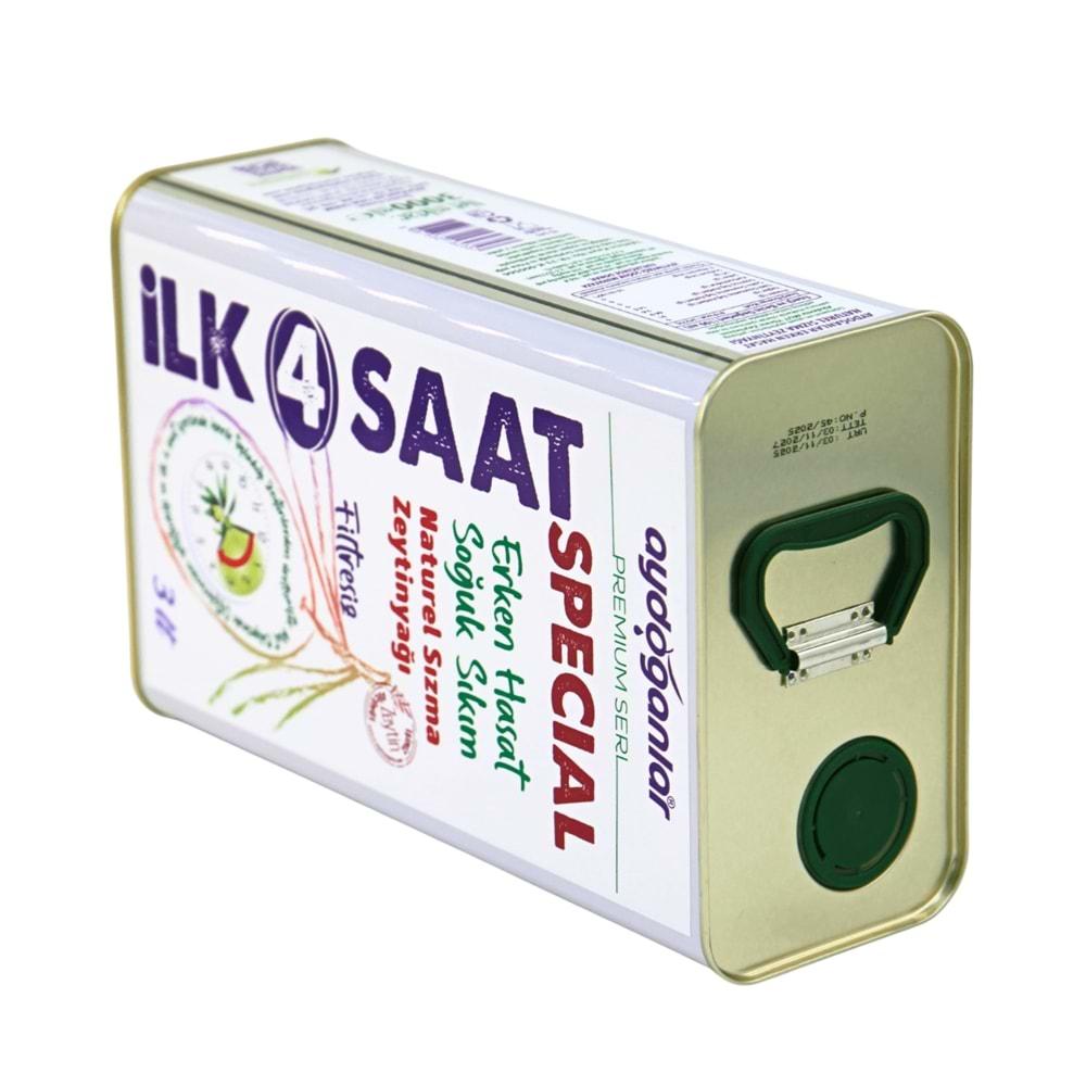 İlk Dört Saat Erken Hasat Soğuk Sıkım Zeytinyağı 3 Lt