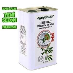 İlk Dört Saat Erken Hasat Soğuk Sıkım Zeytinyağı 4 Lt
