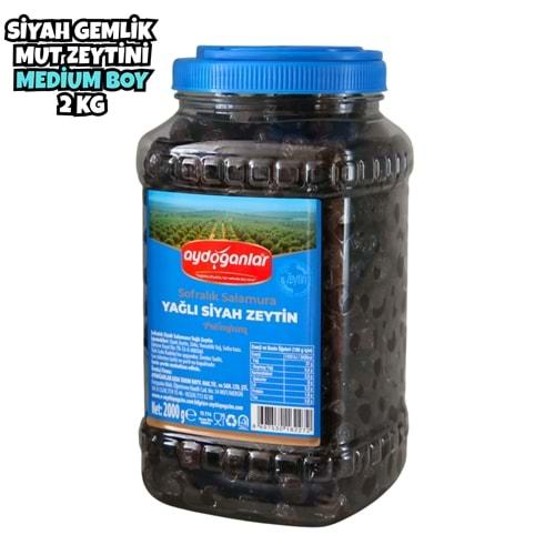 Siyah Yağlı Salamura Zeytin (261-290 M) 2000 Gr