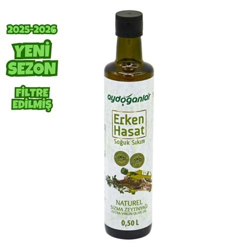 Erken Hasat Soğuk Sıkım Zeytinyağı Dorica Cam 500 Ml